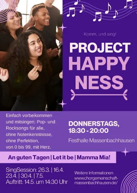 Chorproject Happyness 
Chorgemeinschaft Massenbachhausen | Foto: Chorgemeinschaft Massenbachhausen