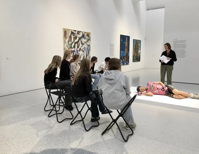 Ausstellung Sport &amp; Freizeit 
der Radfahrer ist ein Kunstobjekt | Foto: ED