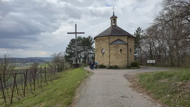 Ankunft an der Kreuzbergkapelle | Foto: Klaus Funk