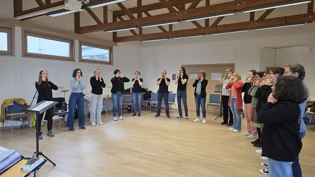 Stimmbildung beim Chorwochenende | Foto: Chorwerk Obersulm e.V. 