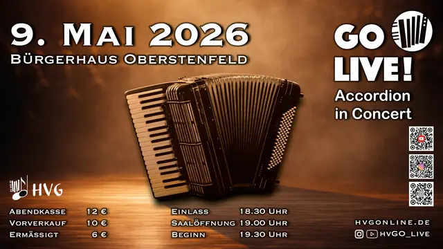 „GO live! - Accordion in Concert" am Samstag, 9. Mai, um 19.30 Uhr im Bürgerhaus Oberstenfeld | Foto: Rebecca Bodmann