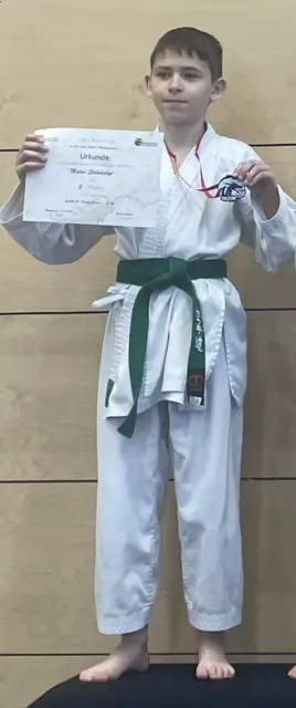 Matvii Slobodskyi erkämpfte sich im Kumite eine Silbermedaille | Foto: Karateverein Eppingen