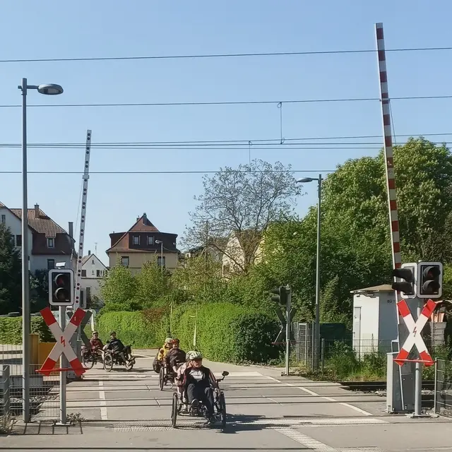 Die Abholtandems kommen zurück vom Hauptbahnhof | Foto: M. Haug