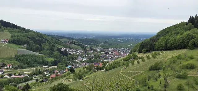 Vesperpause mit Blick auf Kappelrodeck. | Foto: privat Sibylle Tröber