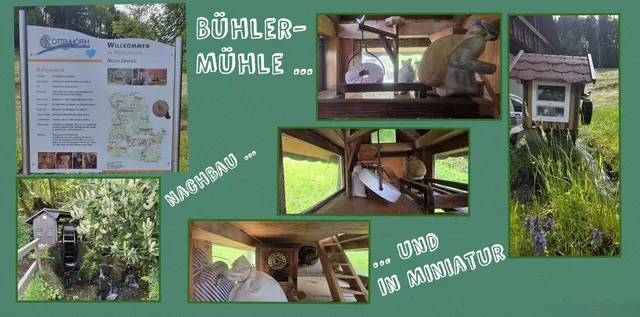 Die Bühler-Mühle ... einmal nachgebaut und einmal in Miniatur "mit Innenleben". | Foto: privat Sibylle Tröber