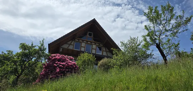 Haus mit viel Natur drum rum auf dem Weg nach unten. | Foto: privat Sibylle Tröber