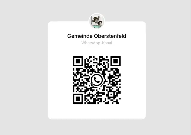 Scannen Sie diesen QR-Code mit der Kamera, um diesen Kanal anzusehen oder ihm zu folgen. | Foto: Gemeinde Oberstenfeld