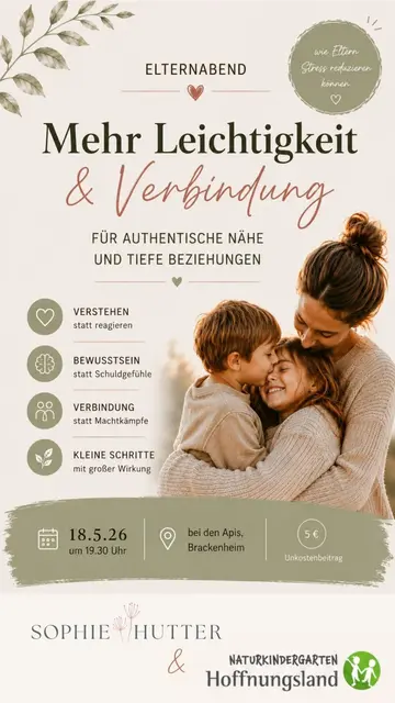 Der Naturkindergarten Hoffnungsland Brackenheim lädt gemeinsam mit Familiencoach Sophie Hutter zu einem inspirierenden Elternabend am Montag, 18. Mai um 19.30 Uhr rund um mehr Leichtigkeit im Familienalltag ein.  | Foto: Sophie Hutter, Susanne Langer