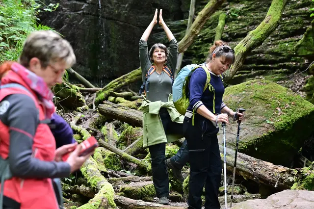 Zeit für eine kleine Yoga-Übung muß sein. | Foto: Michael Harmsen