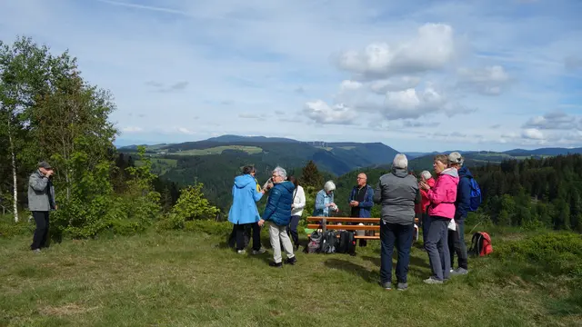 Schon bei der Anfahrt beim Thurner hatte man eine gigantische Sicht über den Südschwarzwald. | Foto: Isolde Reitz