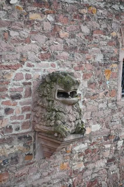 Löwenkopf an der Fassade. Ich hätte das Schloss zu gerne gesehen als es noch keine Ruine war. | Foto: Daniela Somers