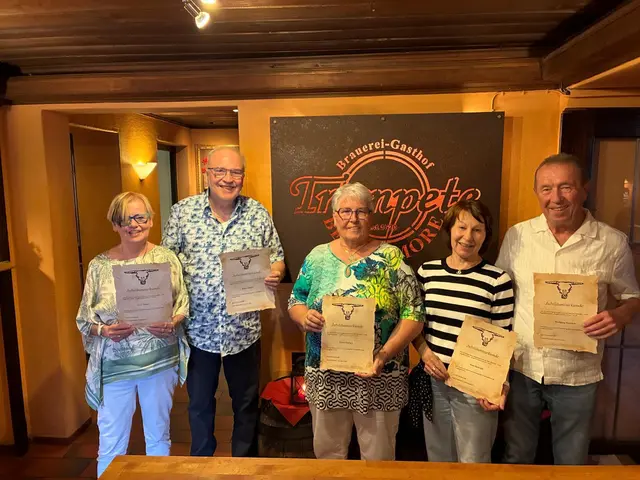 Von links: Anita Hauke, Reiner Hauke, Gerdi Weniger, Rose Rudolph, Wolfgang Rudolph. Es fehlen Rosi Karle und Linus Kaiser  | Foto: Privat