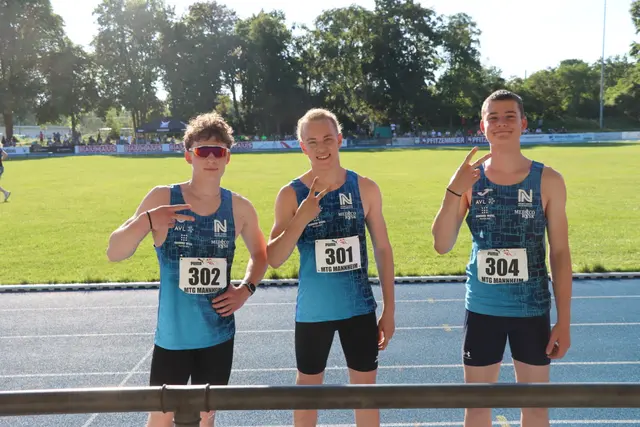 Sprinter Laurin Miklosch, Luis Kern und Luke Schuh | Foto: Eigenes Bild