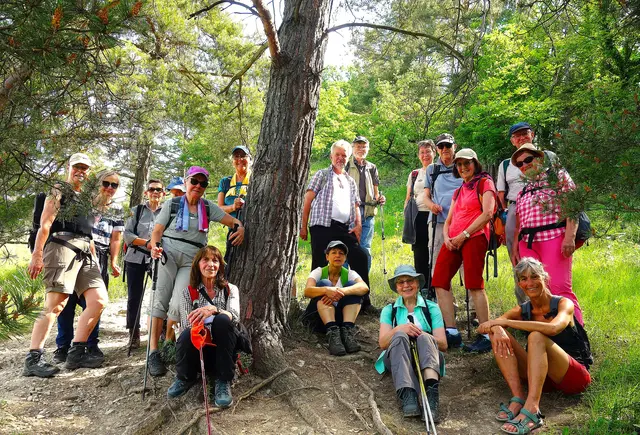 Das Gruppenbild der 19 Teilnehmer der Aktivgruppe Talheim entstand im Naturschutzgebiet Hammelrain, einem seit 1979 geschützten ökologisch wertvollen Naturraum im Landkreis Ludwigsburg. | Foto: I.Reitz