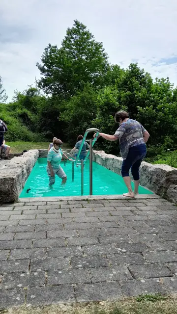 Erfrischung im Kneippbecken | Foto: privat
