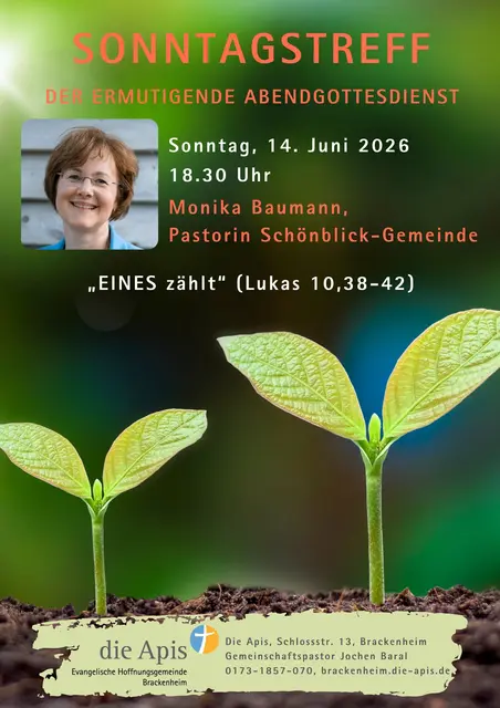 Monika Baumann, Pastorin der Ev. Gemeinschaftsgemeinde Schönblick (Schwäbisch Gmünd) ist mit dem Thema „EINES zählt“ am Sonntag, 14. Juni bei der Ev. Hoffnungsgemeinde Brackenheim zu Gast.  | Foto: Ev. Hoffnungsgemeinde Brackenheim, Jochen Baral