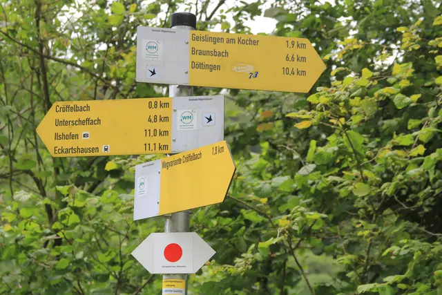 von Geislingen am Kocher nach Cröffelbach im schönen Bühlertal