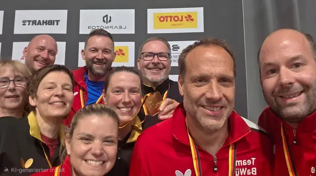 Die TTC`ler hinten von links: Daniel Herbrik, Roman, Bleck, Oliver Bürk | Foto: E. Rosendorf