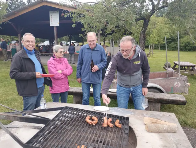 von rechts - Bernhard Schmitt, Hartmut Abel, Irmgard Müller, Hans-Dieter Huber | Foto: Peter Dossow