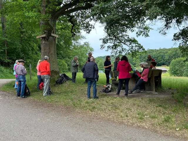 an der Hubertusruhe einer großen Stieleiche im Stadtseebachtal. Immer wieder beliebt für eine Ruhepause | Foto: Marion Hendel
