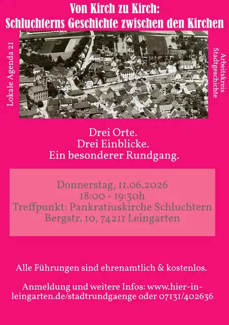 Plakat für die Stadtführung von Kirch zu Kirch | Foto: &copy; Lokale Agenda 21 Leingarten