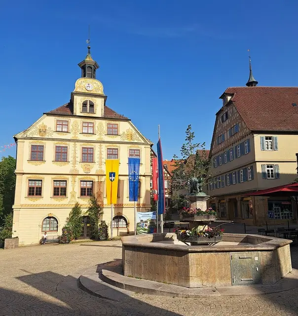 Rathaus und Marktplatz von Vaihingen | Foto: &copy; I. Reitz