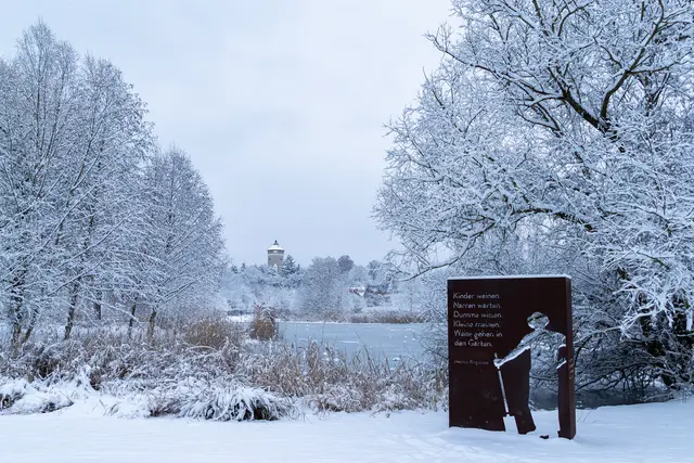 Ein seltenes Bild - Der Ziegeleipark im Winterkleid | Foto: Egon Groß